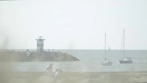 Scheveningen harbour Video stock 77875776