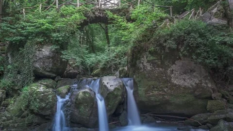 Schiessentmpel Cascada longtime exposure during sunrise Stock Footage 135760965