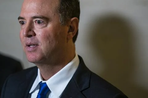 Schiff announces transcripts released in House impeachment inquiry, Washington,  스톡 사진