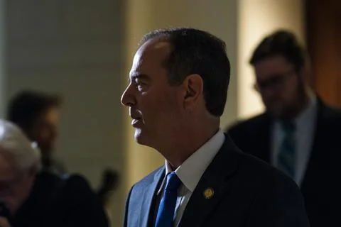 Schiff announces transcripts released in House impeachment inquiry, Washington,  스톡 사진