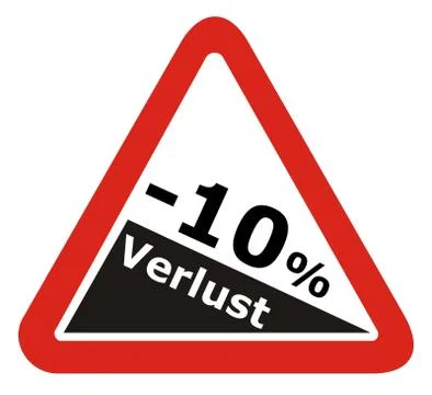 Schild mit Warnung  vor Verlust Stock Photos