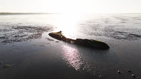 Schillig Beach Wreck Stock Footage 306548465
