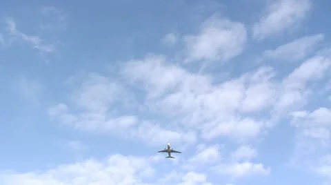 Schiphol, Amsterdam - Plane Flying over Stock Footage