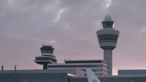 Schiphol control tower 2 库存影片 21892825