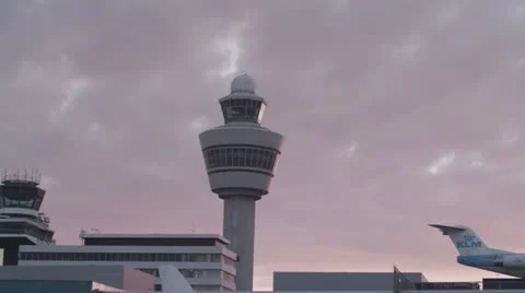 Schiphol control tower Stock Footage 21892829