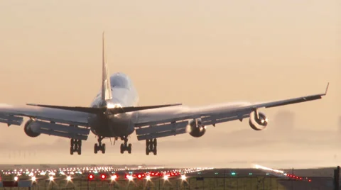Schiphol sunrise 4k Stock Footage 37535660