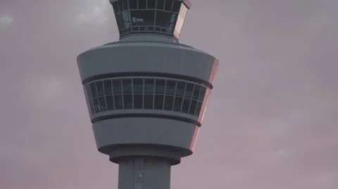 Schiphol tower close 库存影片 21892937