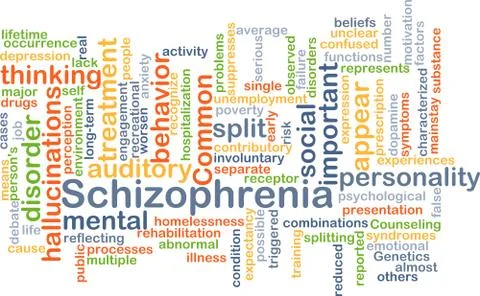 Schizophrenia background concept Stock Illustration