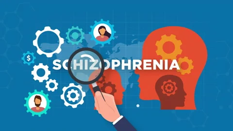 Schizophrenia concept animation Stock Footage 174607725