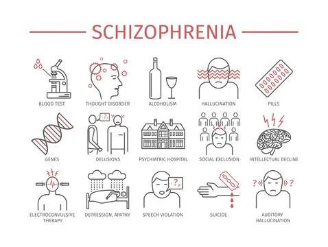 Schizophrenia 스톡 일러스트