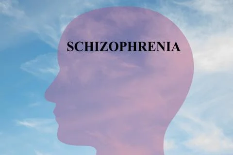 Schizophrenia mental concept Stock Illustration