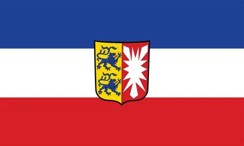 Schleswig Holstein flag vector illustration isolated on white background イラスト素材