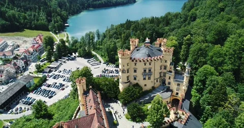 Schloss Hohenschwangau in Bavaria, Germany Stock Footage 130994553