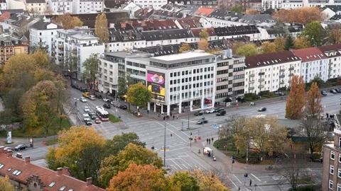 Schlump intersection in Hamburg Stock Footage 164865426