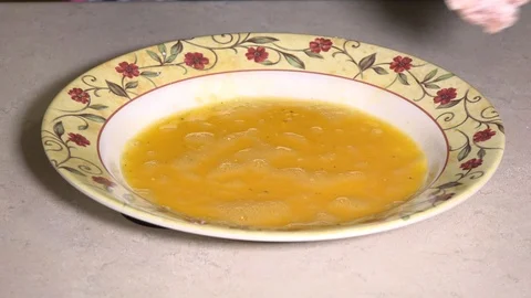 Schnitzel soaked in scrambled eggs Stock Footage 106648233
