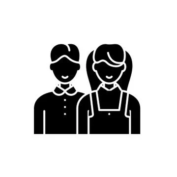 Scholar black icon, vector sign on isolated background. Scholar concept symbol Stock Illustration