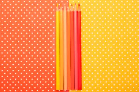 Scholar material to back to school in colored background Stock Photos