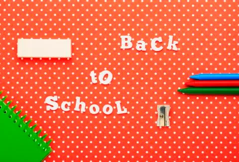 Scholar material to back to school in colored background Stock-Fotos