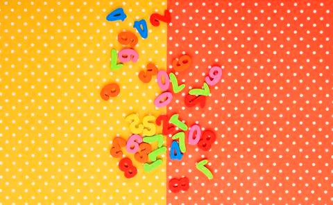 Scholar material to back to school in colored background Stock Photos