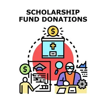 Scholarship fund donations for educational support programs イラスト素材
