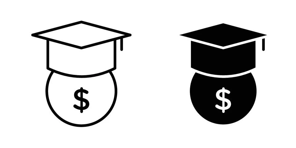 Scholarship icon for design projects and web UI Stock Illustration