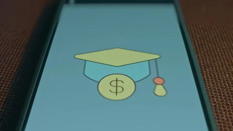 Scholarship icon, Financial Support concept, presentation Stock Footage 309686029