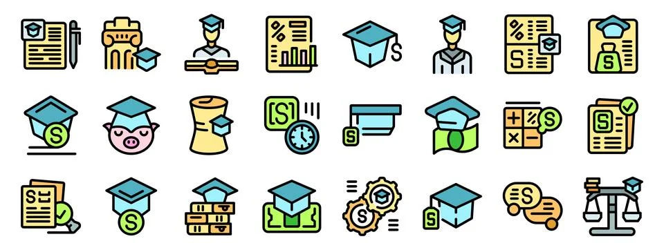 Scholarship program offering financial aid for higher education Illustrazione stock