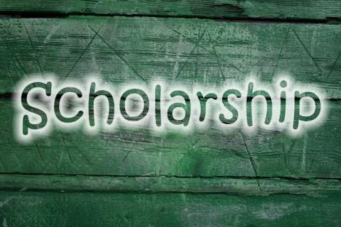 Scholarship text on background Stock Illustration