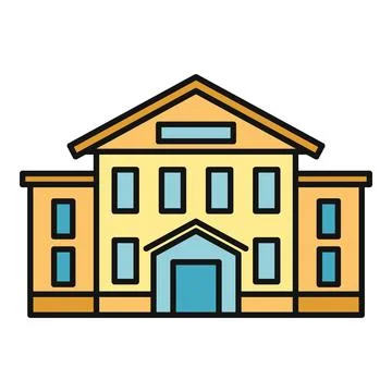 School academy building icon representing education Ilustración de archivo