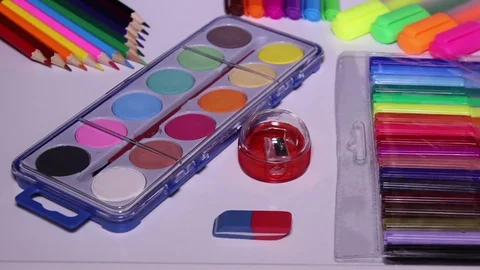 School Accessories Stock Footage 79670364