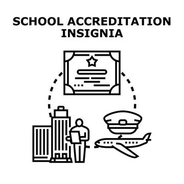 School accreditation process for professional education program Stock Illustration