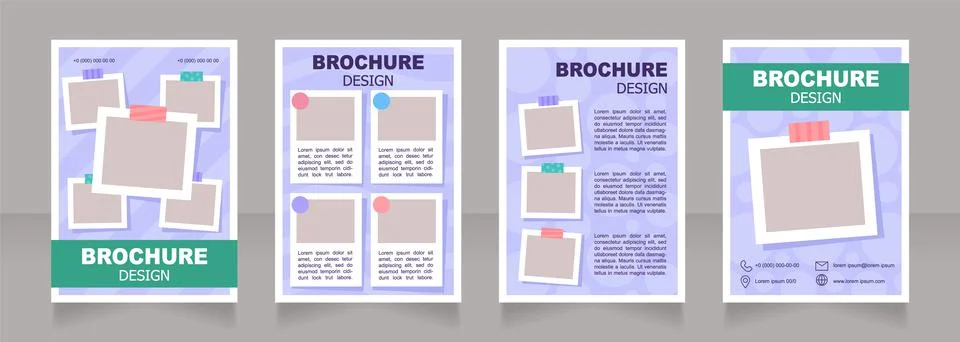 School activities program blank brochure design Illustrazione stock