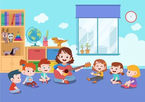 School activity teacher teach vector illustration Ilustración de archivo