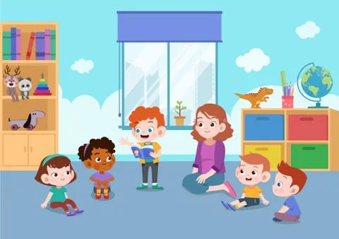 School activity teacher teach vector illustration Stock Illustration