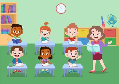 School activity teacher teach vector illustration Stock-Illustration