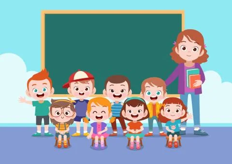 School activity teacher teach vector illustration Stock-Illustration