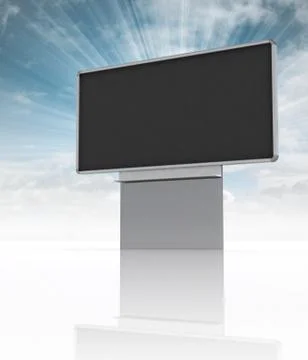 School aluminium blackboard perspective view with sky flare illustration Stock Illustration