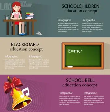 School and education backgrounds Stock Illustration