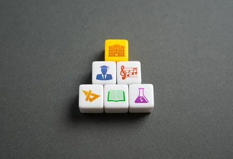 School and education. Social programs, school activities and subjects. Scienc Foto stock