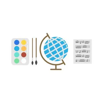 School and office set Stock Illustration