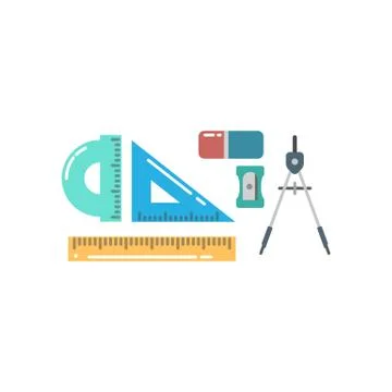 School and office set Stock Illustration