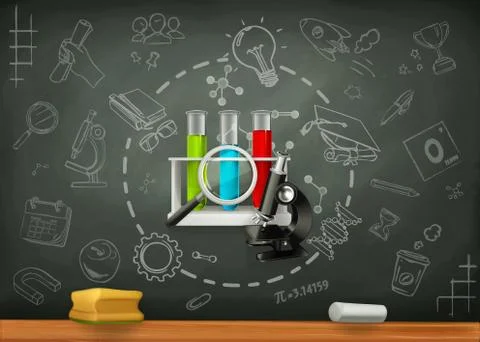 School and science, infographics vector background Stock Illustration