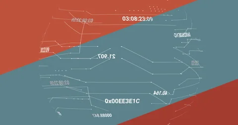 In school, animation of digital data and code lines creating geometric shapes Stock Footage 304074841