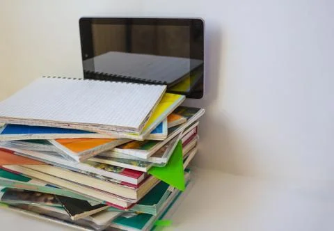 School assignment at home. Stock Photos