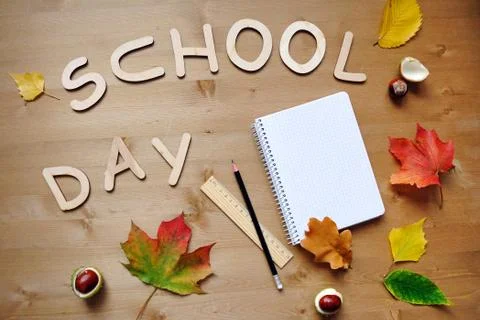 School autumn background Stock Photos
