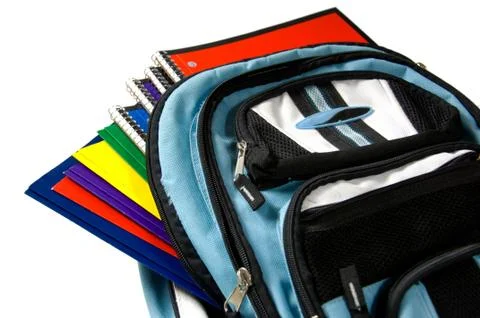 School back pack Stock Photos