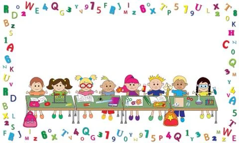 School background Stock Illustration