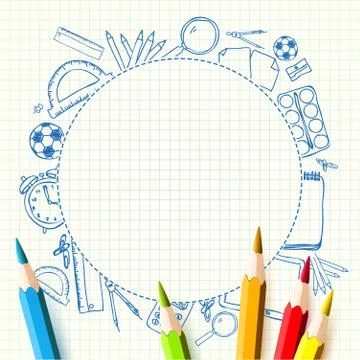 School background Stock-Illustration