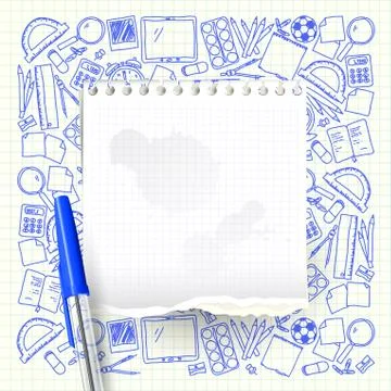School background Stock-Illustration