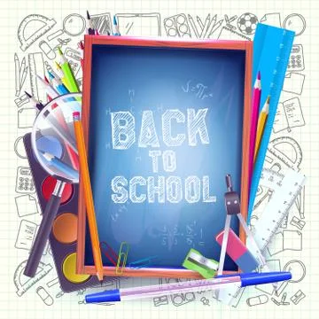 School background Stock Illustration